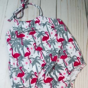 Fugimei 2T Flamingo & Palm Tree Swimsuit